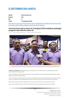 Karnival Komuniti & Pesta Air Putrajaya 2024 sediakan pelbagai program dan aktivit sukan air