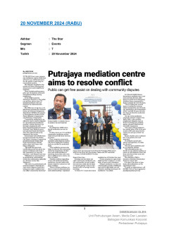 Putrajaya mediation centre aims to resolve conflict